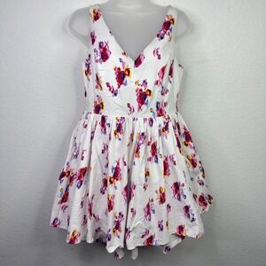 Prabal Gurung x JCPenney Dress Womens 4 White Floral Fit & Flare Garden Romantic